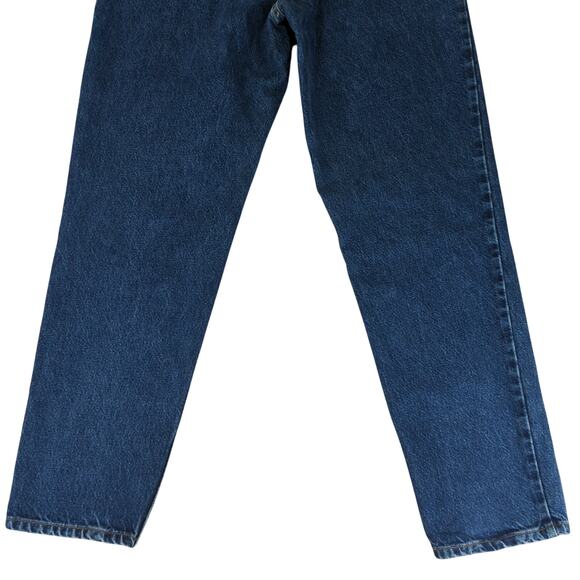 Vintage 90s Levi's 550 Relaxed Fit Tapered Leg Jeans Dark Rigid Denim Women's 14 - Picture 6 of 9